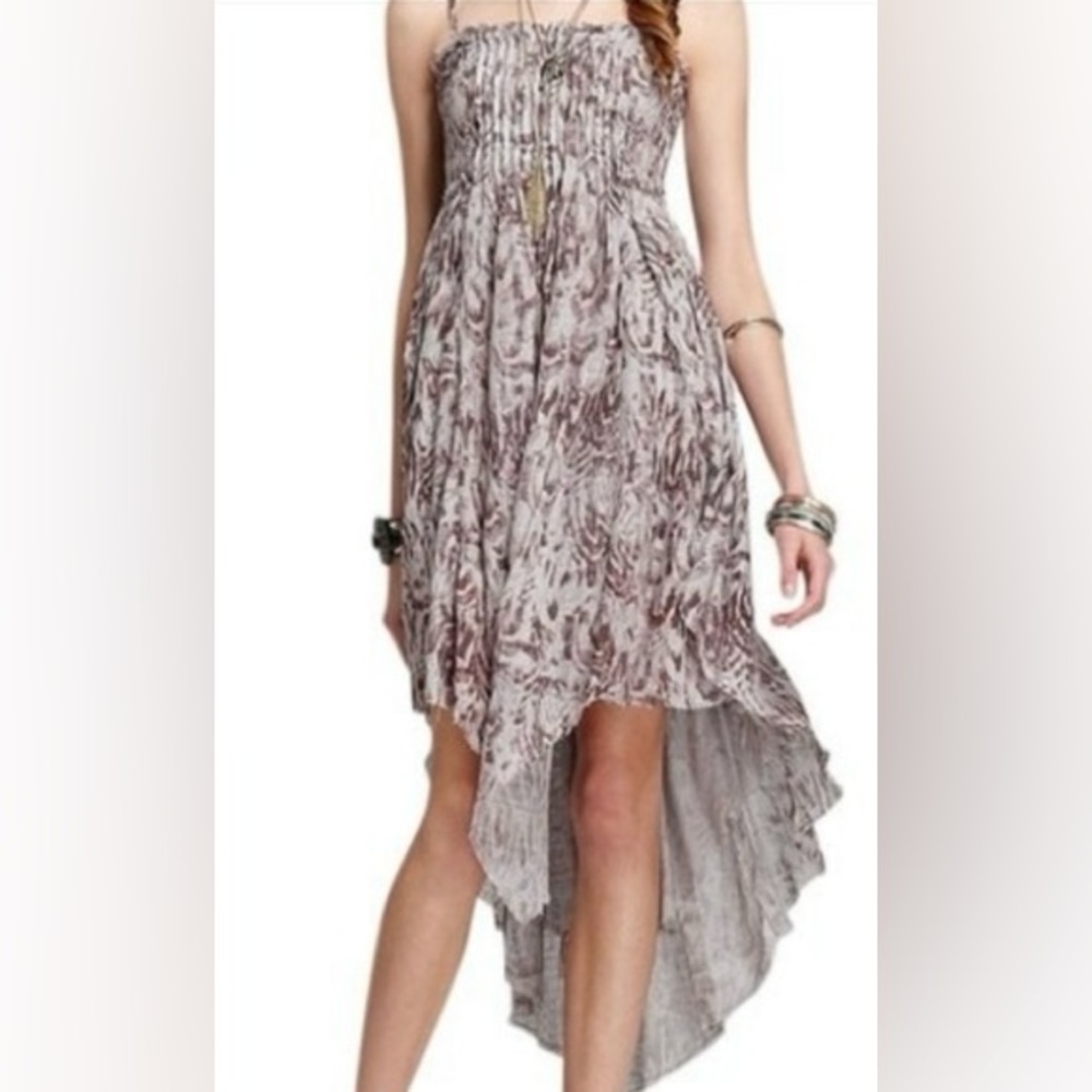 NWOT | Free People | Strapless Asymmetrical Hanky Hem Purple Dress - Picture 6 of 10